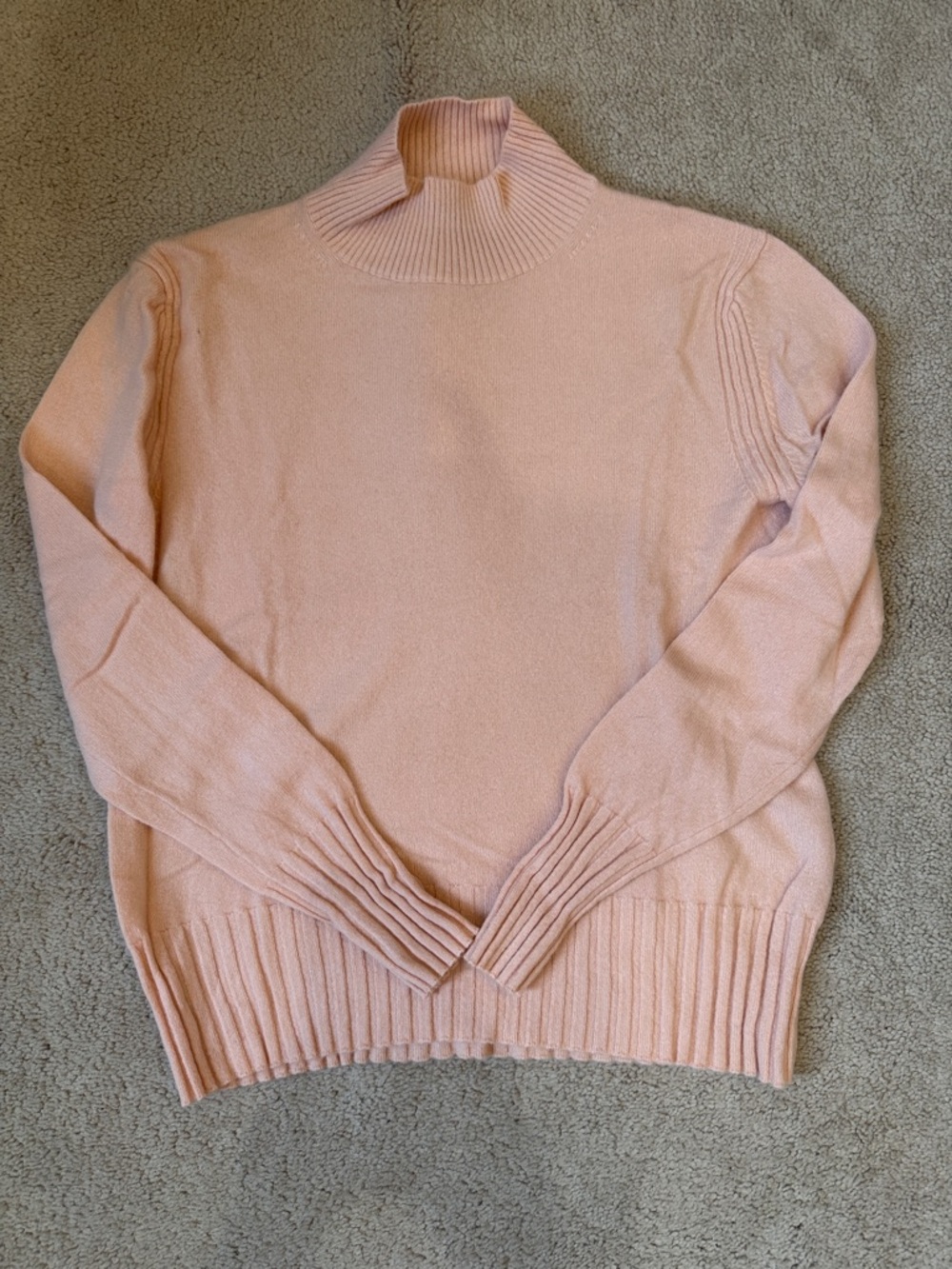 J. Crew Pale Pink Turtleneck Sweater